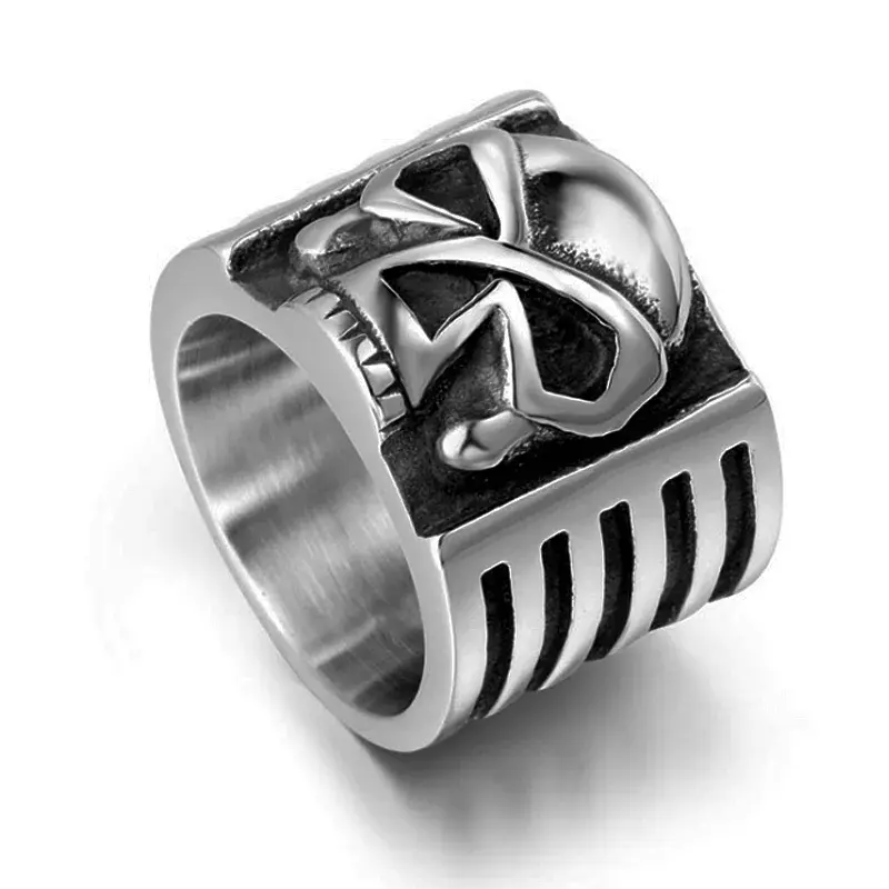 Thumbnail: Vintage Stainless Steel Ghost Skull Ring for Men Jewelry Gifts Dropshipping
