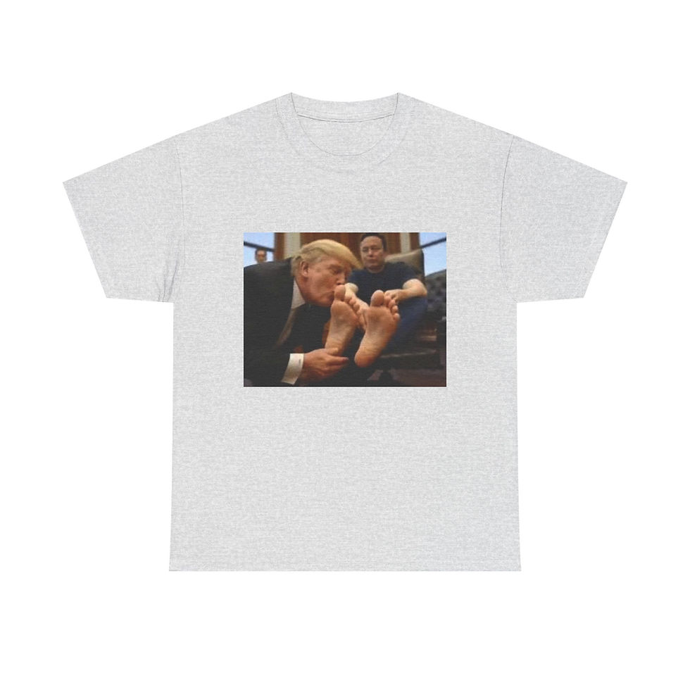 Trump kissing Elons feet tee shirt 😂