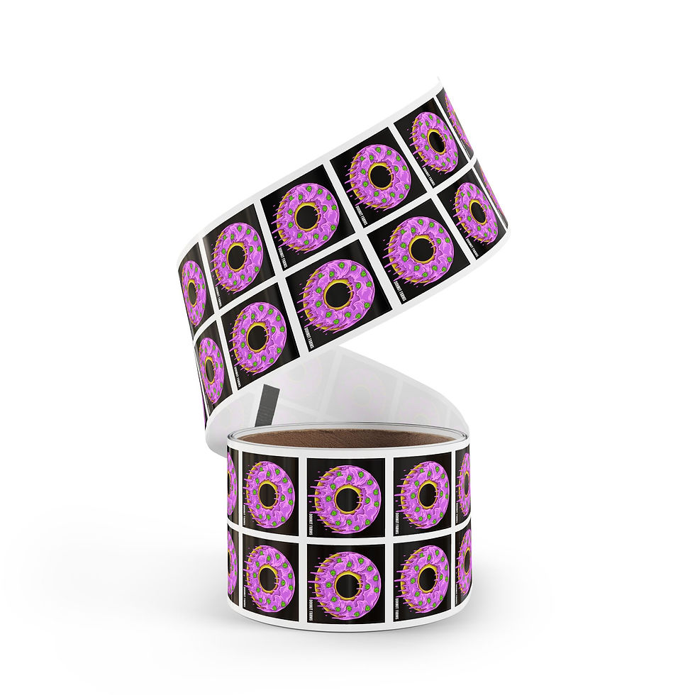 Dohnut Farms Square Sticker Label Rolls