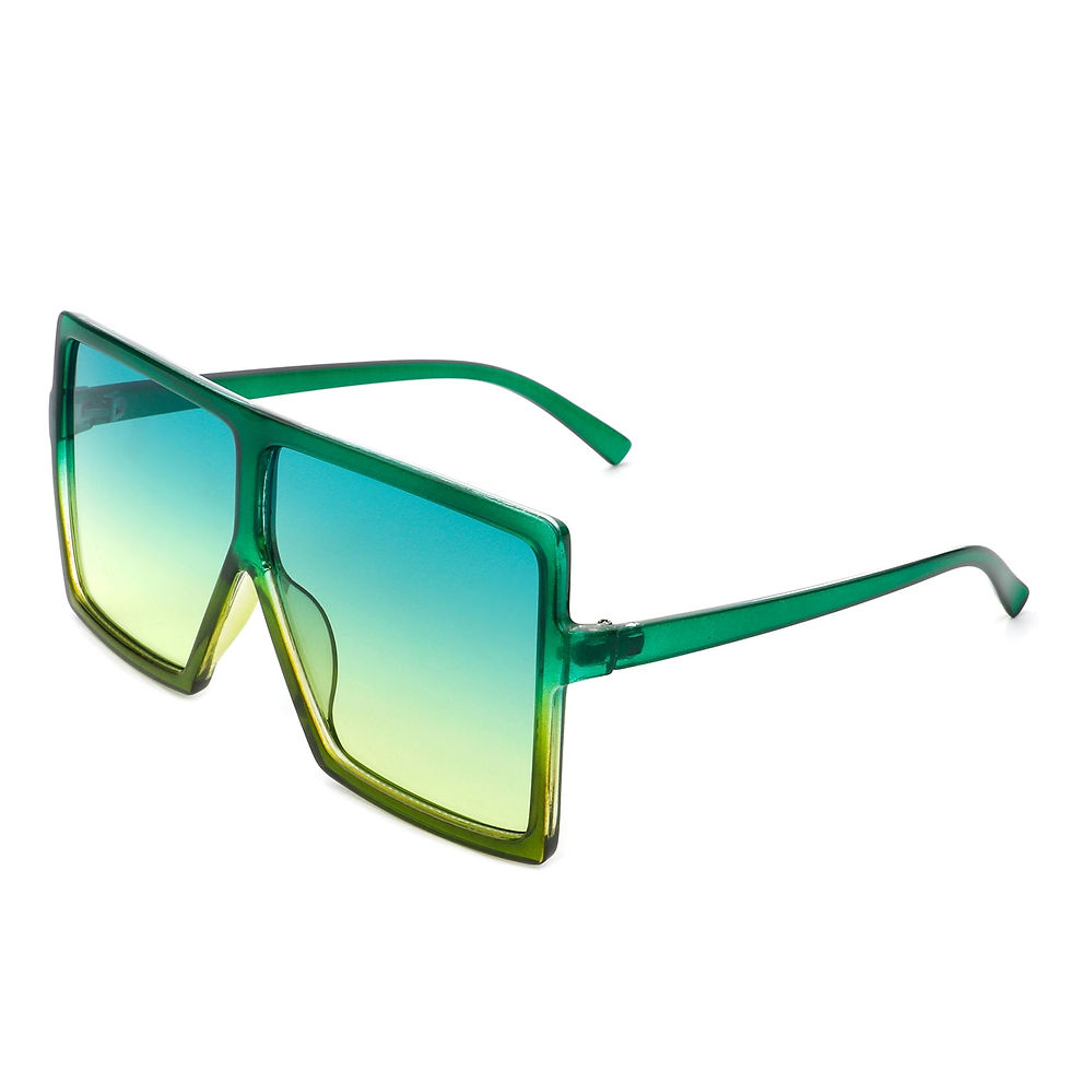 Thumbnail: Zenithia - Square Oversize Women Flat Top Fashion Sunglasses