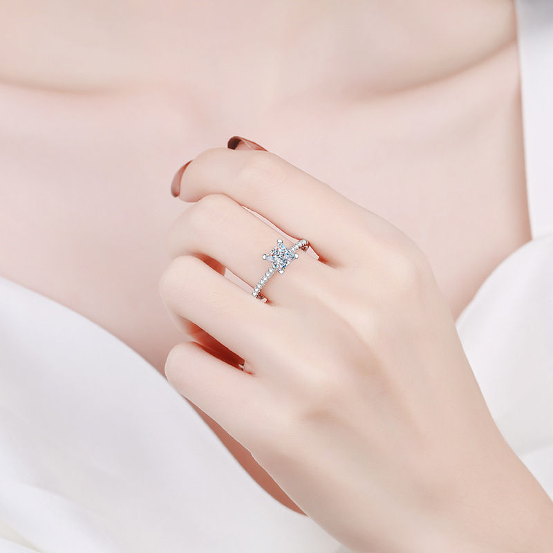 Thumbnail: SGARIT Jewellery 14K Solid Gold 2ct VVS1D Moissanite Engagement Rings
