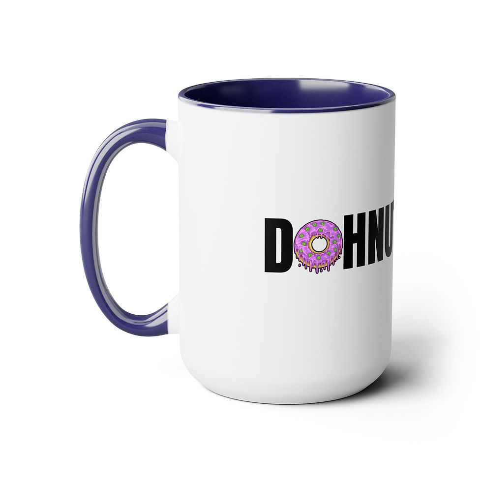Dohnut Farms Two-Tone Coffee Mugs, 15oz