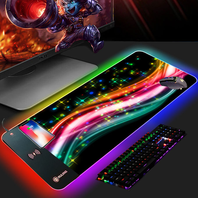 Thumbnail: Gaming 10-15w  RGB Wireless Charging Mouse Pad Gamer