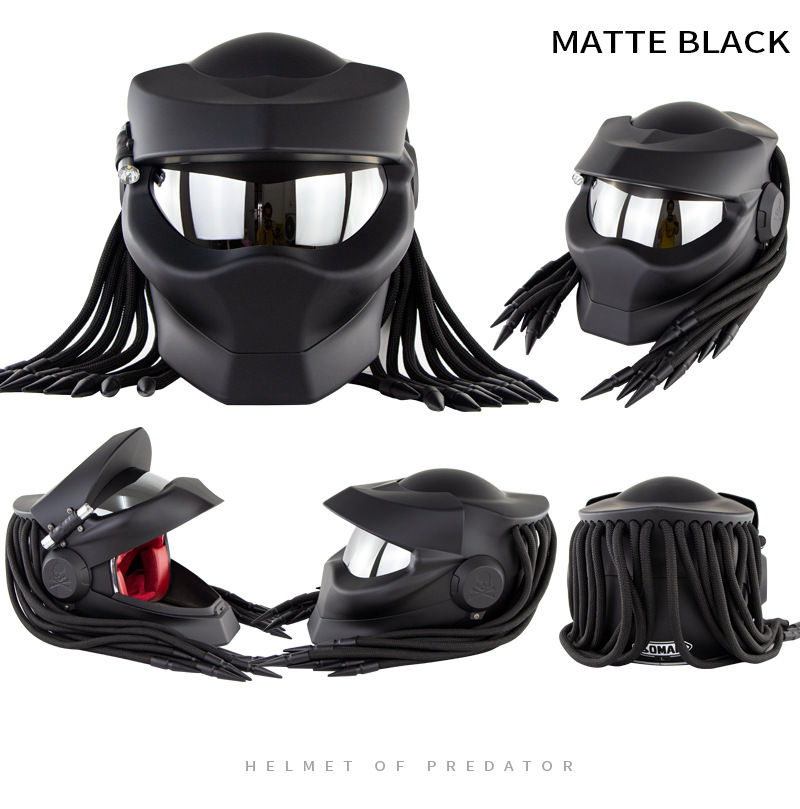 Miniatura: Luxury Predator Helmet Motorcycle Personalized Retro Braid Full Helmet Laser