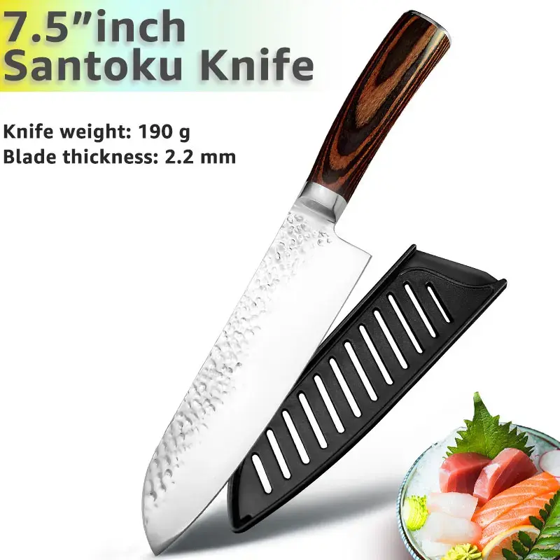 Thumbnail: Kitchen Knives Japanese Chef Knife Set 7CR17 High Carbon Steel