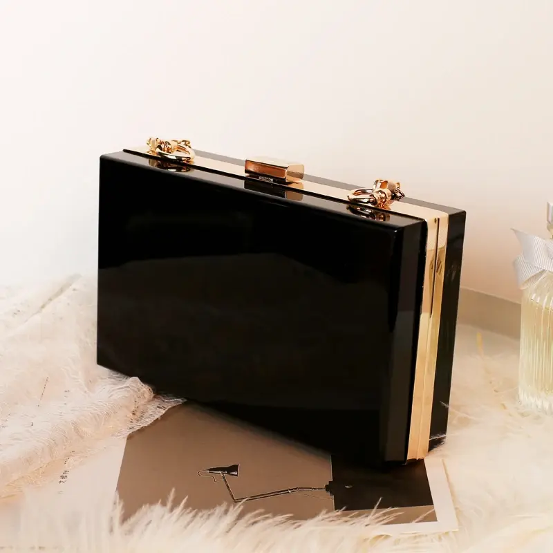 Thumbnail: Acrylic Transparent Women Clutch Shoulder Bag Chain Luxury Brand