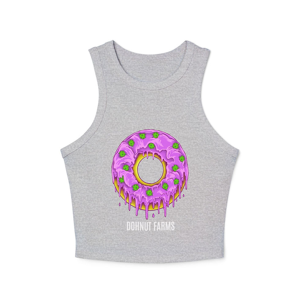 Dohnut Farms Women's Micro Rib Racer Tank Top