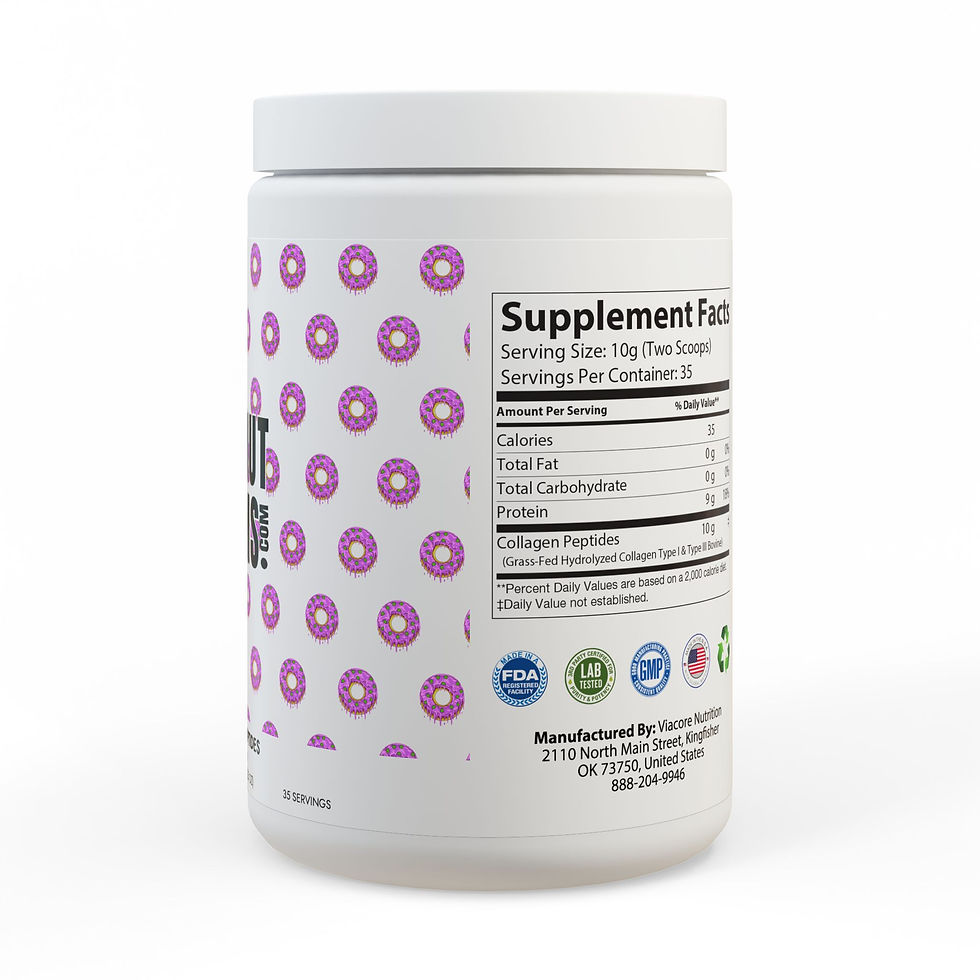 Collagen Peptides Type I & III Supplement (350g, 12.3oz) - Dohnut Farms 