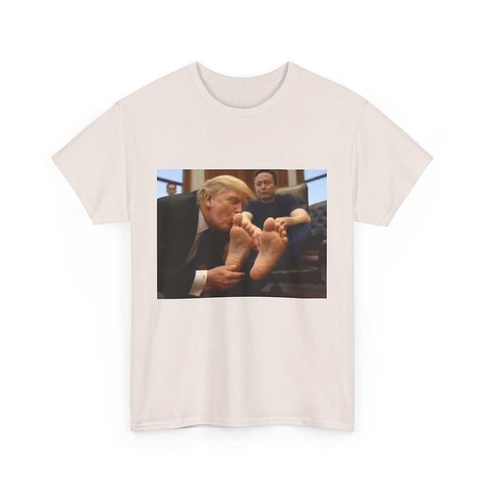 Trump kissing Elons feet tee shirt 😂
