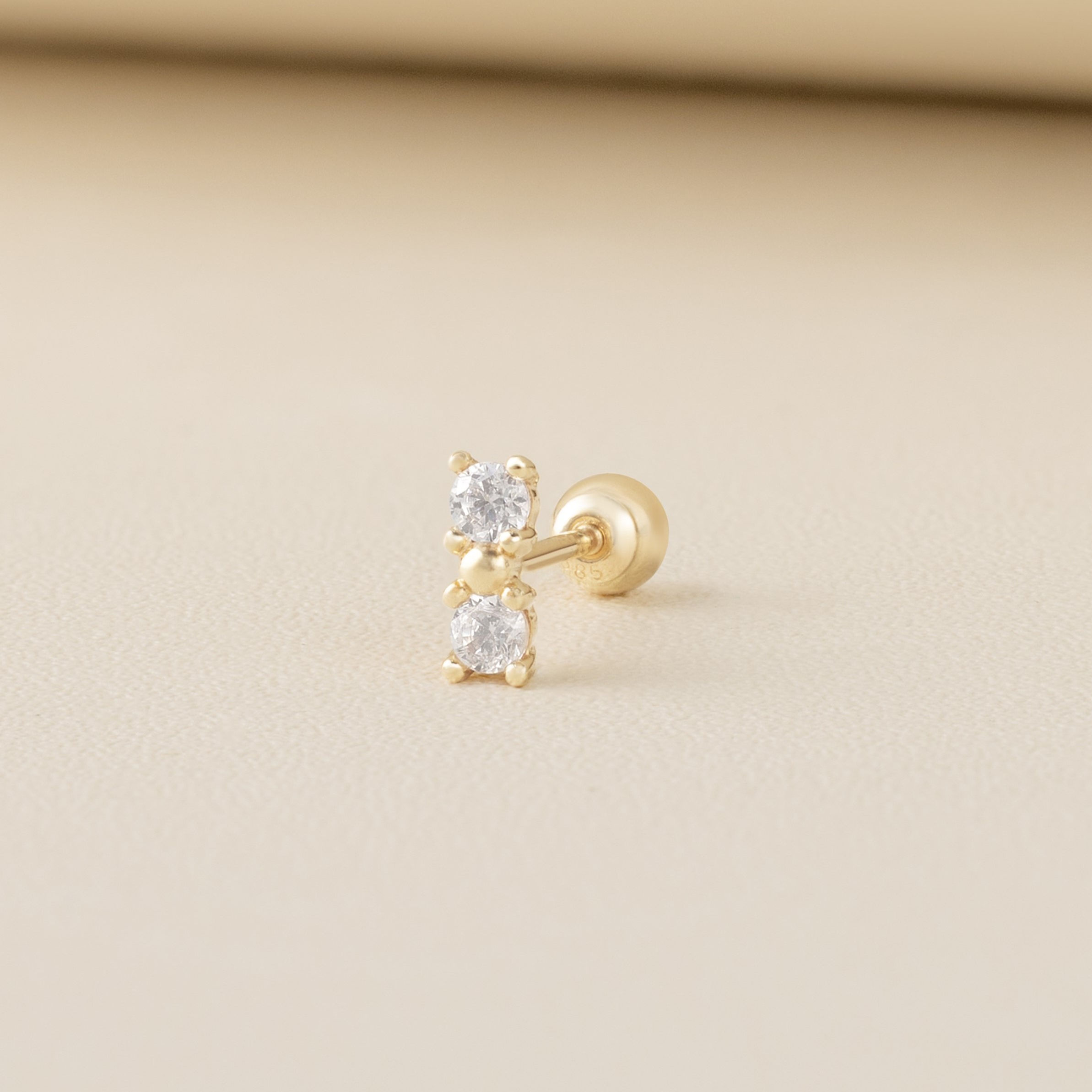 14K (58.5%) SOLID GOLD GRACEFUL PIERCING