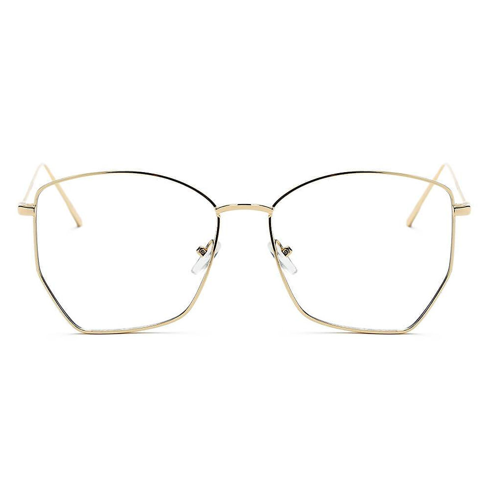 Thumbnail: Cardiff - Women Oversize Geometric Metal Fashion Sunglasses