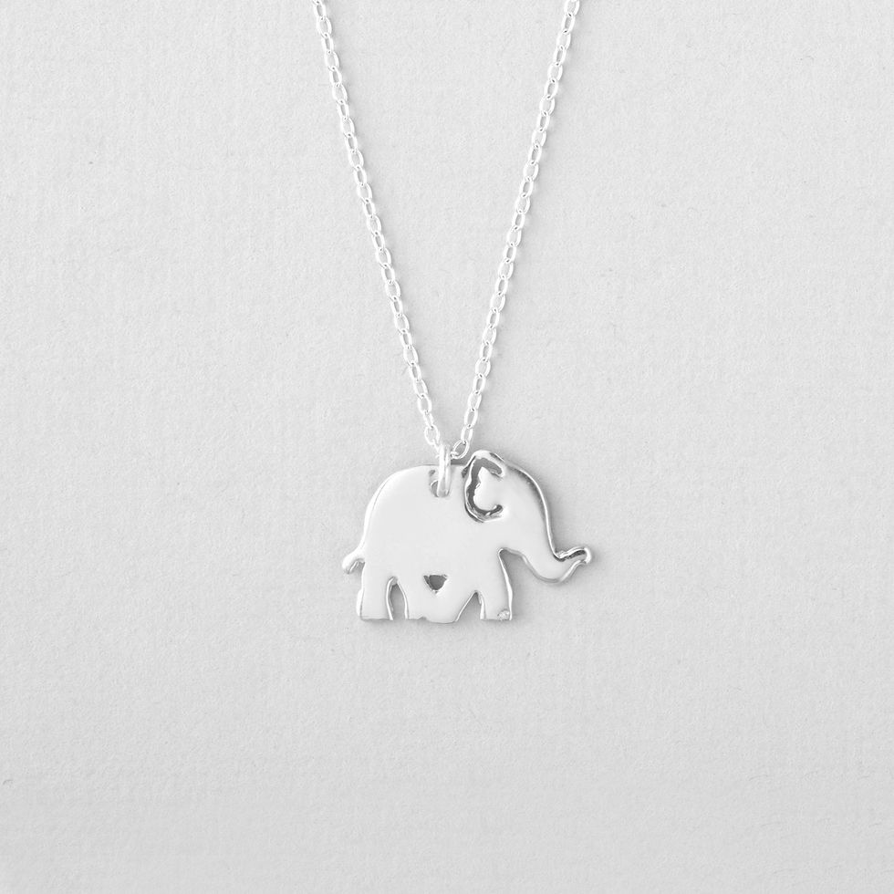 Thumbnail: Elephant Necklace - Solid Sterling Silver Jewelry
