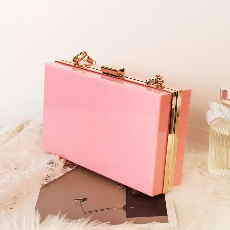 Thumbnail: Acrylic Transparent Women Clutch Shoulder Bag Chain Luxury Brand