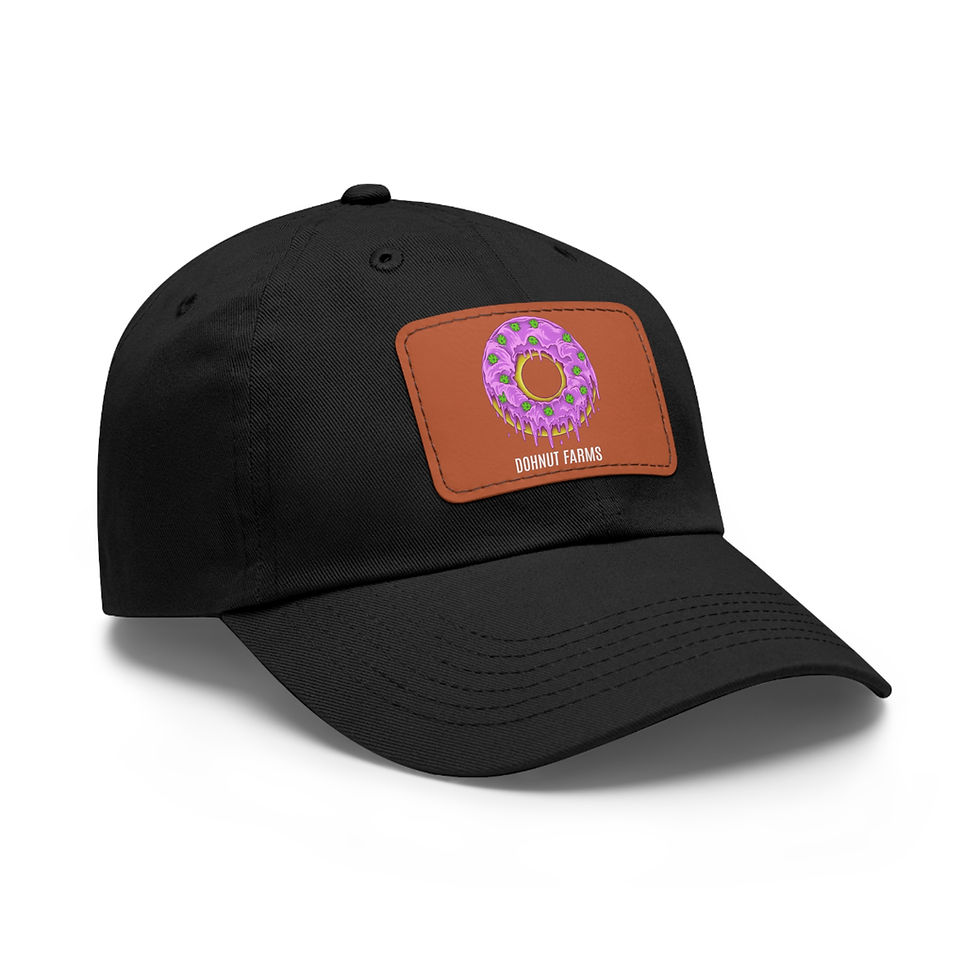 Dohnut Farms Dad Hat with Leather Patch (Rectangle)