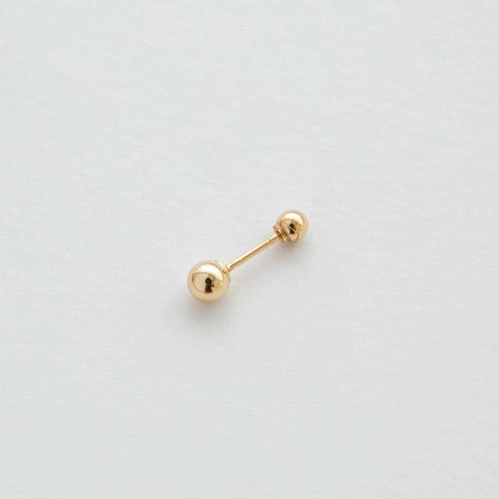 Miniatura: 14K SOLID GOLD BALL PIERCING, 3mm-4mm-5mm-6mm