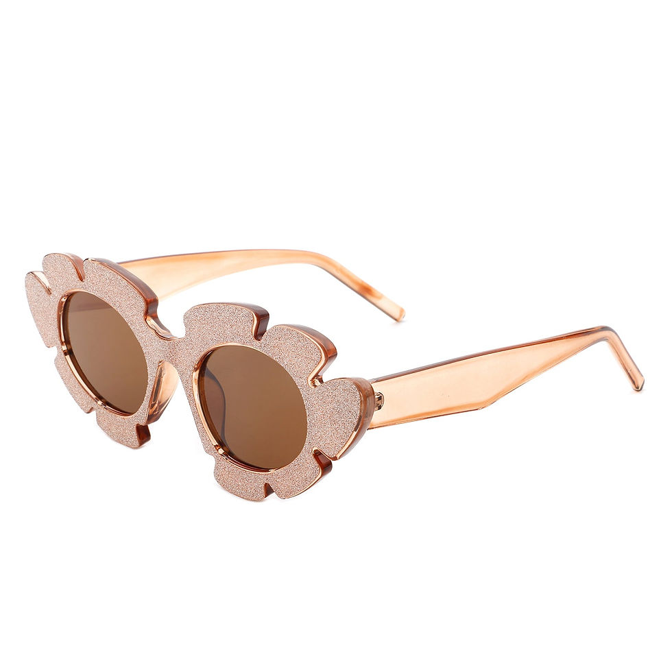 Miniatura: Quiveria - Irregular Glitter Round Cut-Out Cat Eye Flower Design