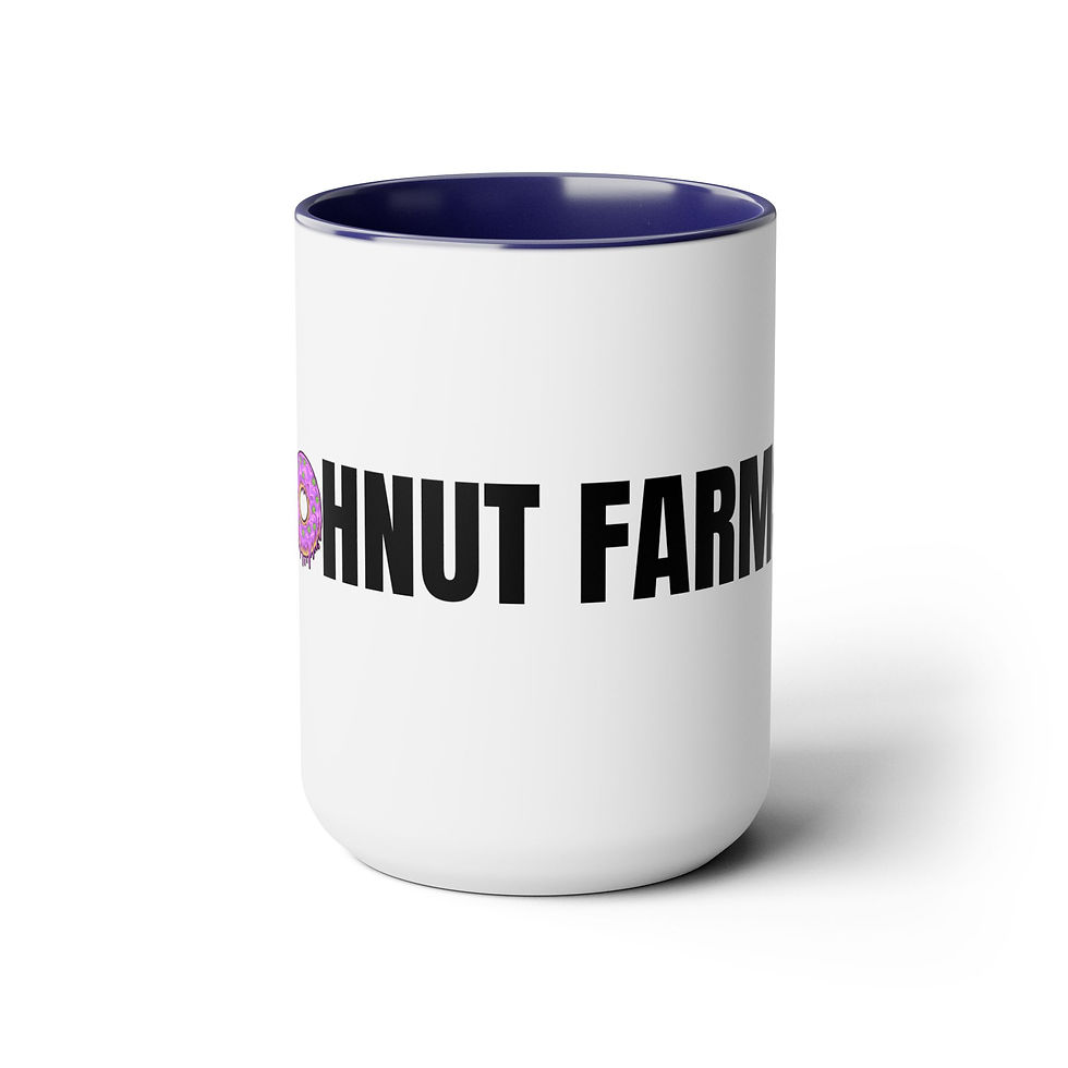 Dohnut Farms Two-Tone Coffee Mugs, 15oz
