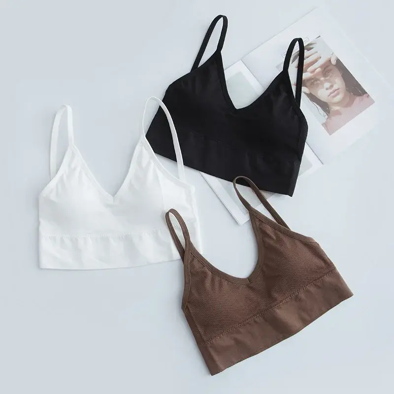 Miniatura: Seamless Sling Bottoming Vest Chest Wrapping Triangle Cup Teen Sport