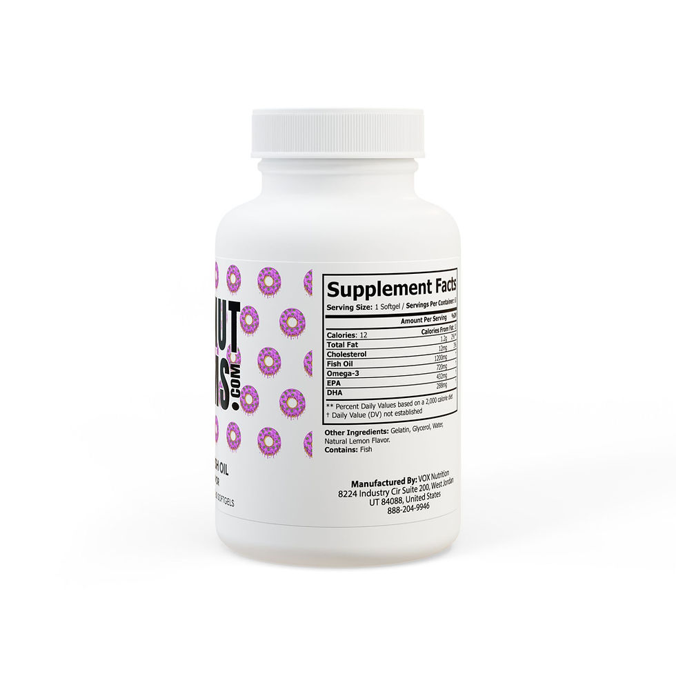 Omega 3 Fish Oil Supplement (60 Softgels) - Dohnut Farms 