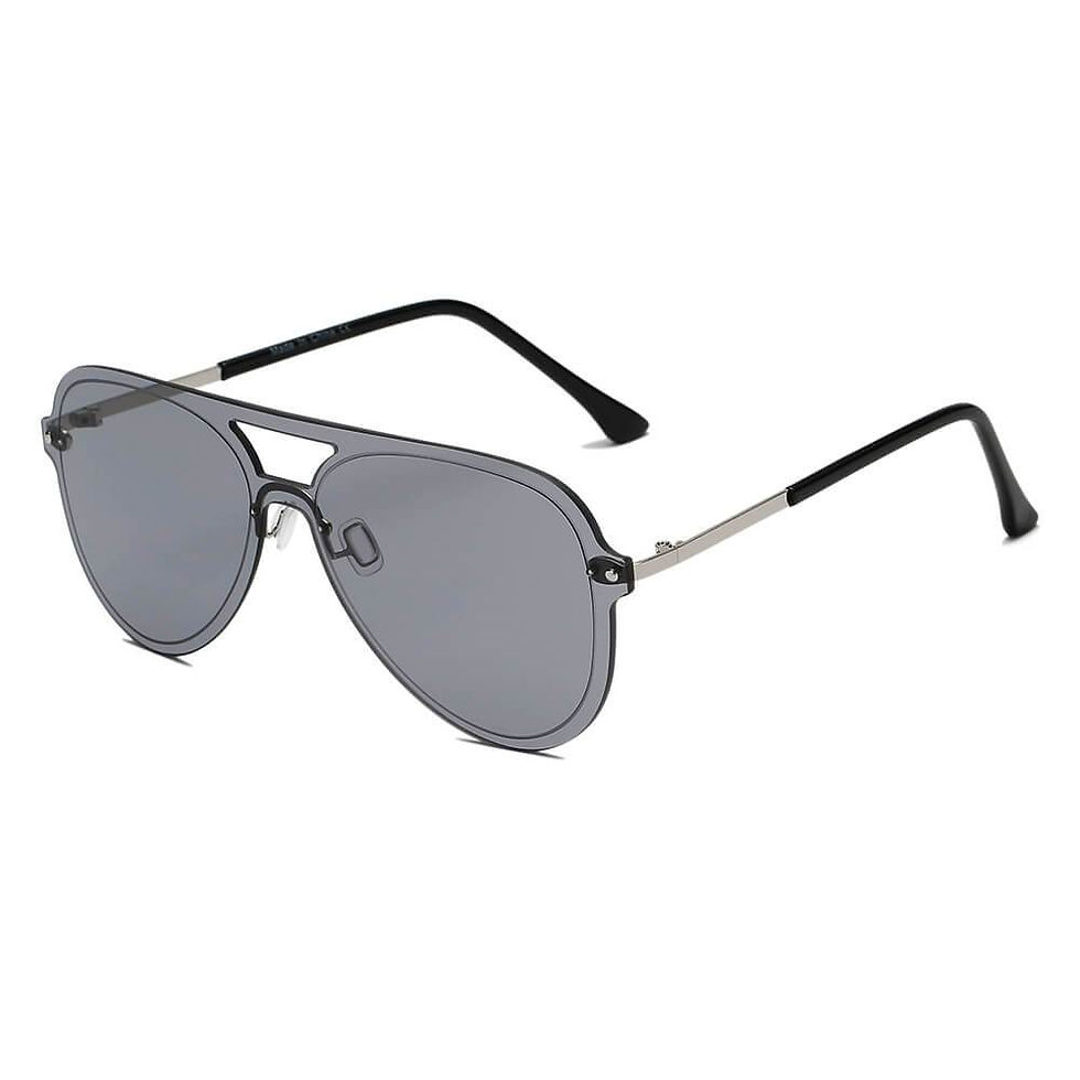 Thumbnail: BELFAST | Unisex Flat Single Lens Aviator Fashion Sunglasses