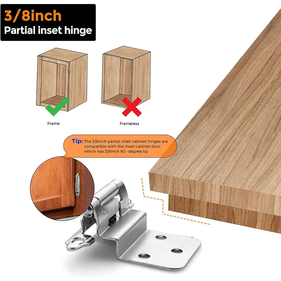 56/36 Pack 3/8" Inset Matte Cabinet Hing