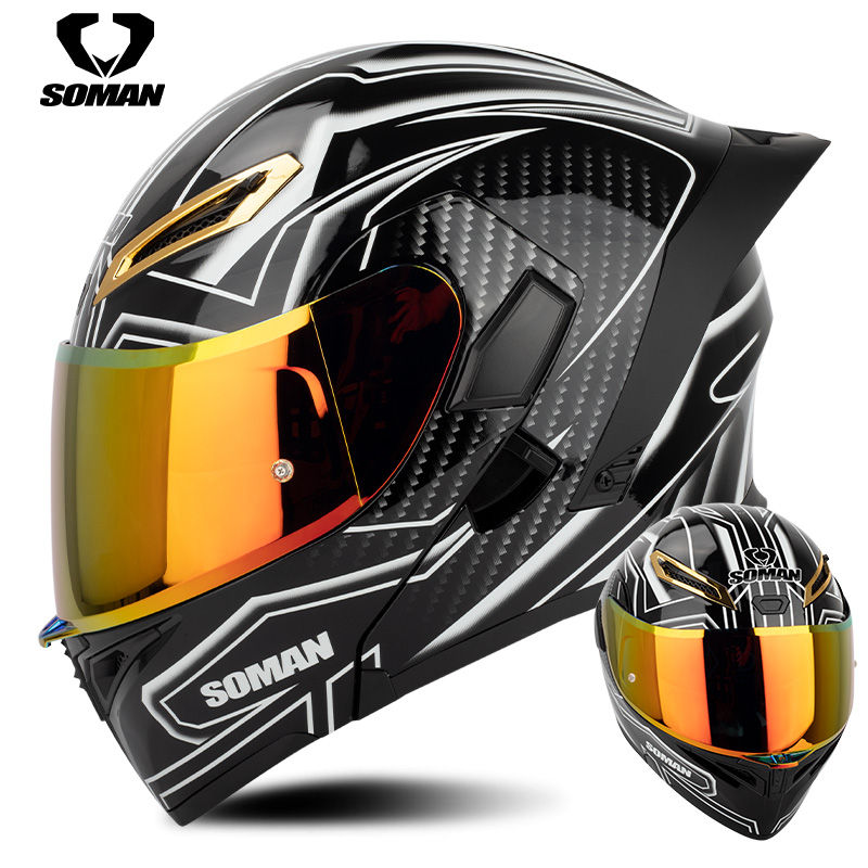 Dot Approved Double Sun Visor Flip Up Motorcycle Riding