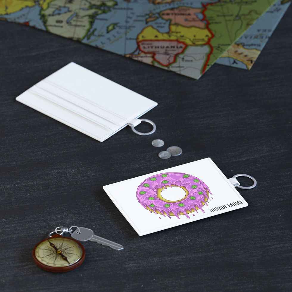 Dohnut Farms Saffiano Leather Card Holder