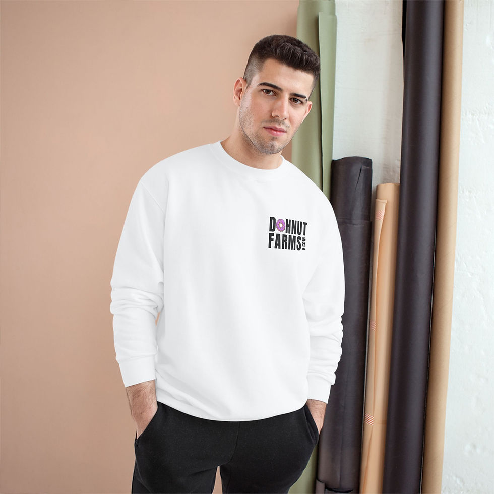 Champion Sweatshirt with Dohnut Farms Design | Cozy Oversized Crewneck |