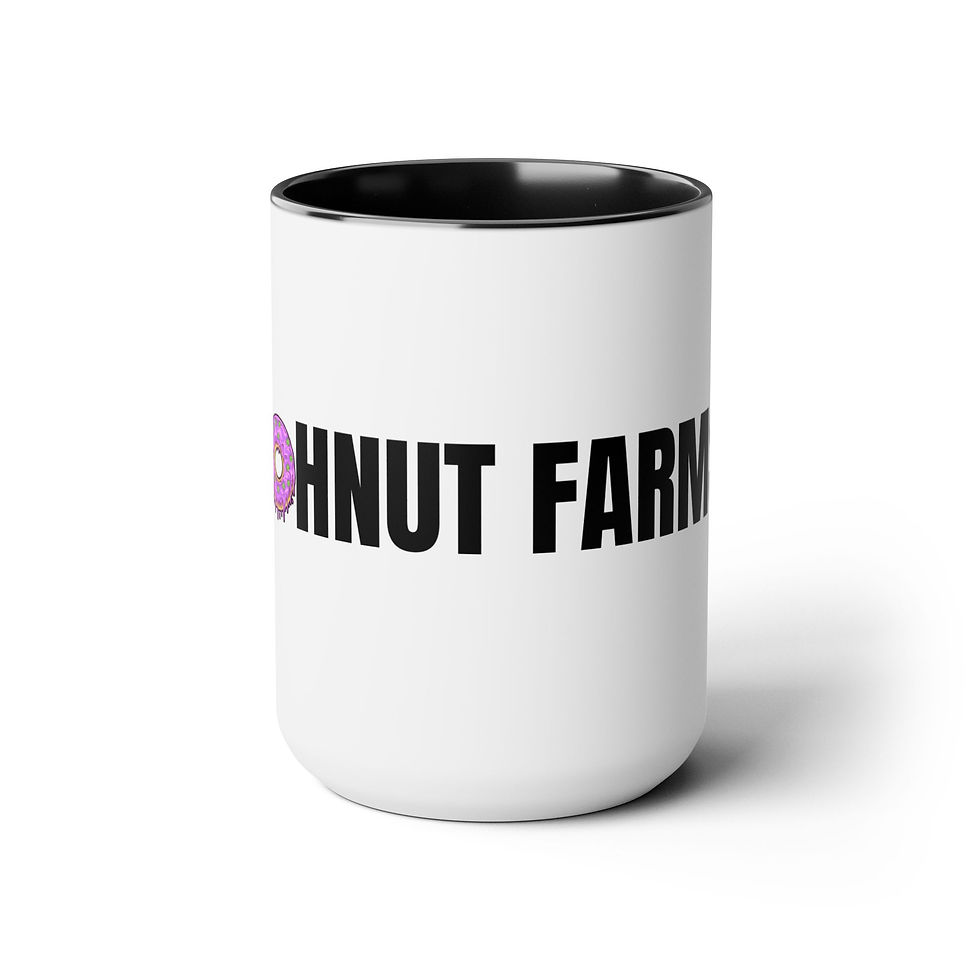 Dohnut Farms Two-Tone Coffee Mugs, 15oz