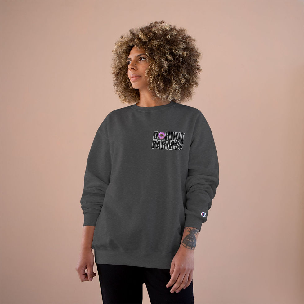 Champion Sweatshirt with Dohnut Farms Design | Cozy Oversized Crewneck |