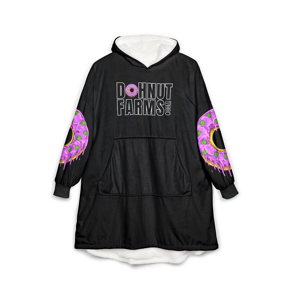 Thumbnail: Donut Arms Hooded Blanket — Pink Sprinkle Cozy Wearable Blanket