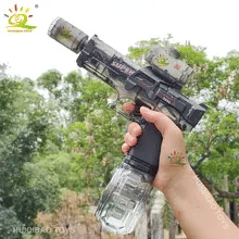 Thumbnail: HUIQIBAO Electric Pulse Water Gun Automatic Toy Pistol With Flame Lights