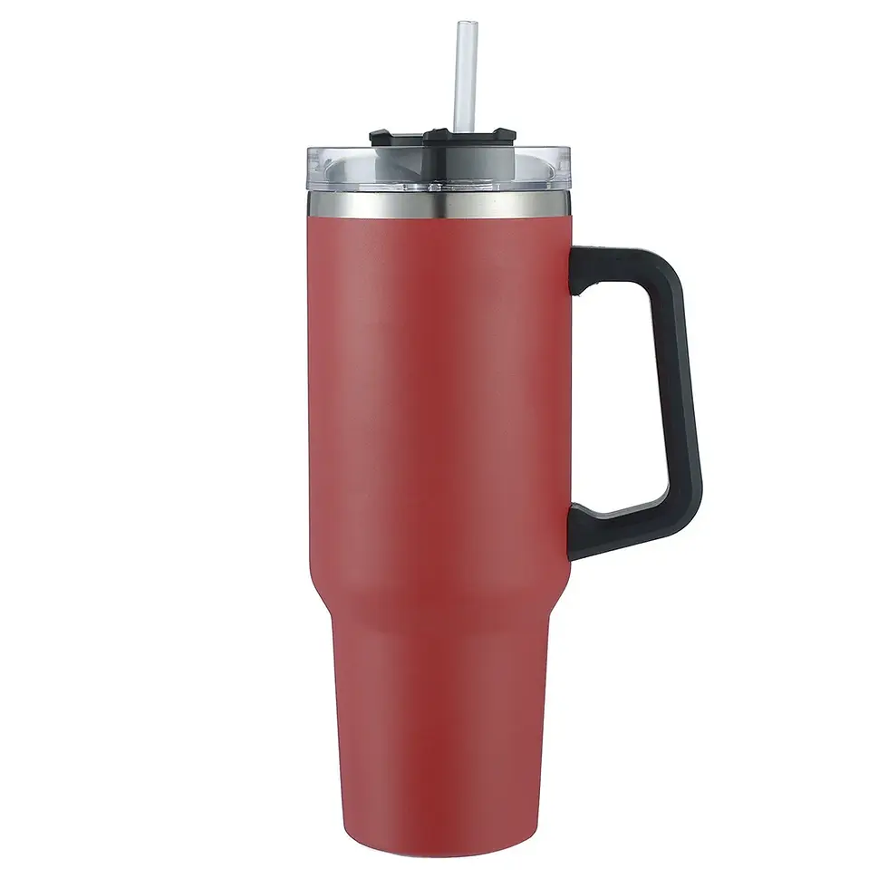 Thumbnail: 40 Oz Double Wall Vacuum Insulated Stainless Steel with straw