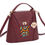 Thumbnail: TATI BODUCH Designer Handbag, Genuine Leather: Brown, Knitwear: Turquoise