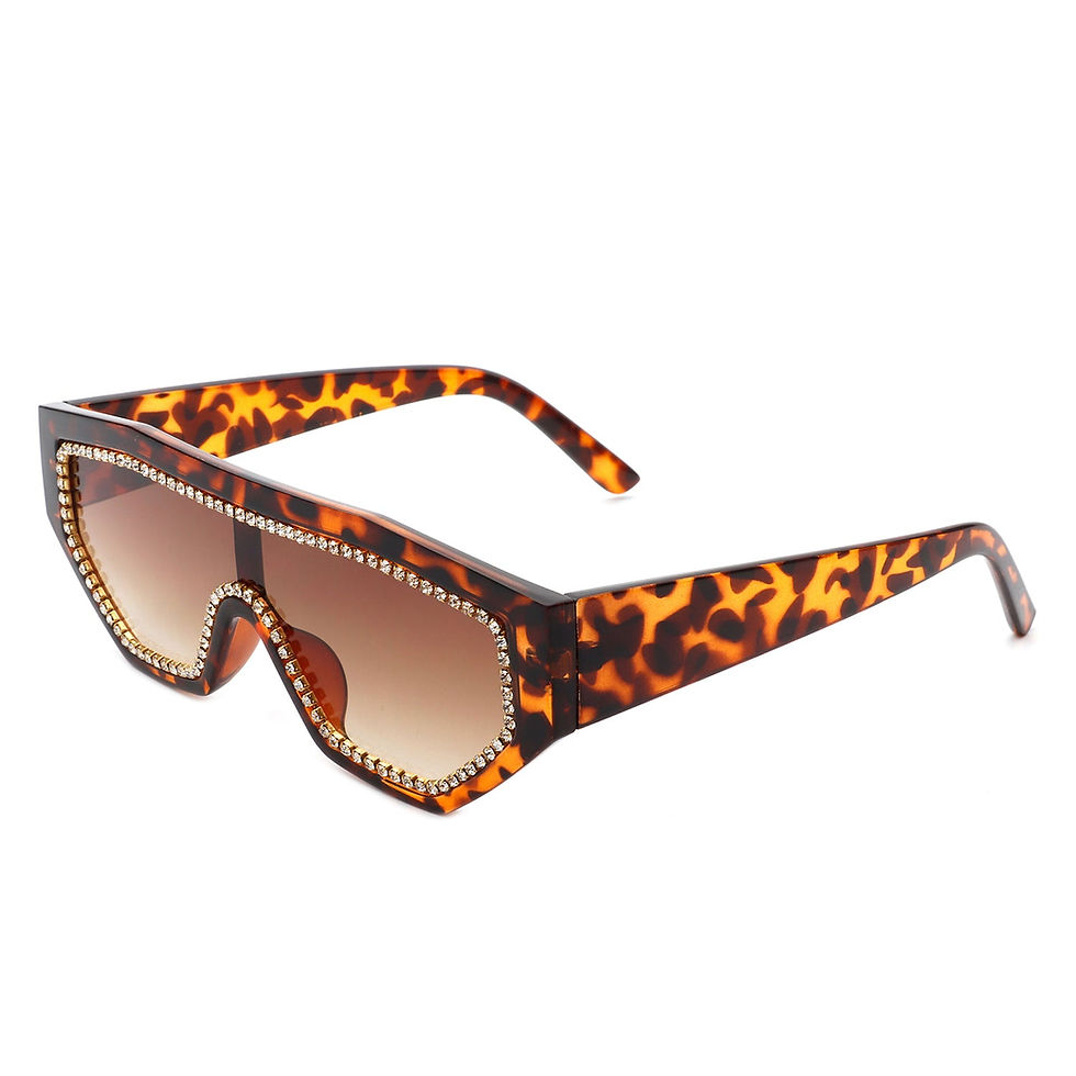 Miniatura: Goldleaf - Geometric Glitter Square Fashion Women Sunglasses