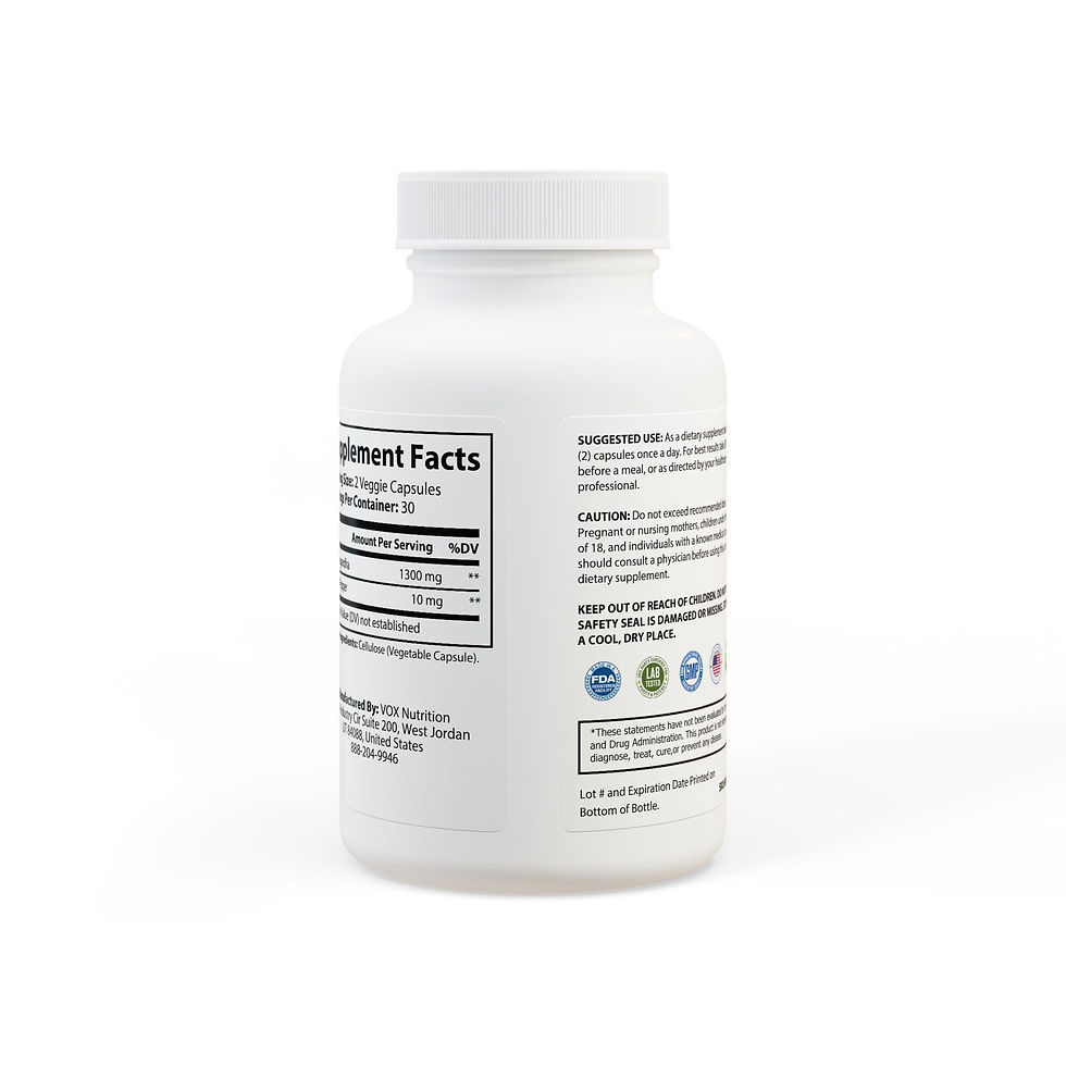 Ashwagandha and Black Pepper Supplement (60 capsules) - Dohnut Farms 