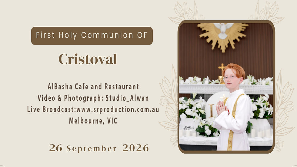 First Holy Communion OF Cristoval
