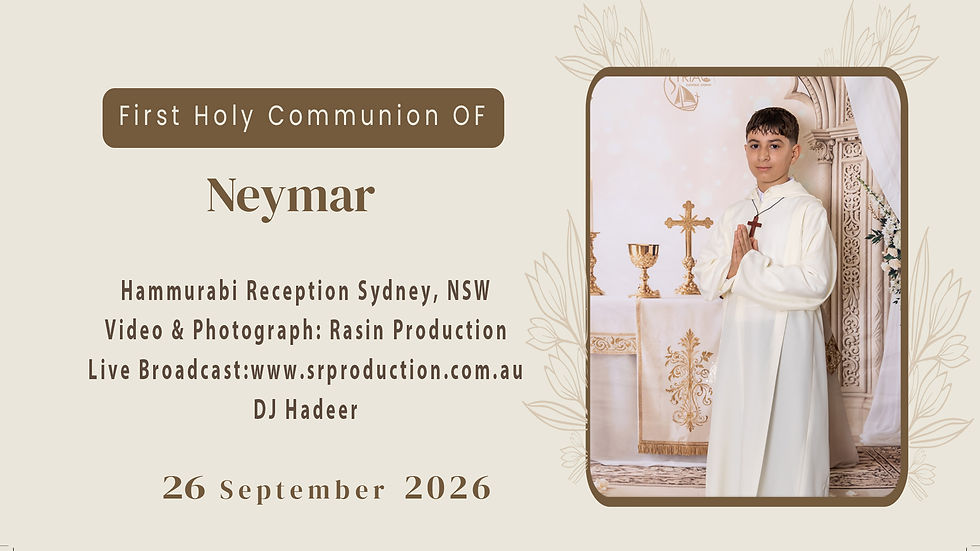 First Holy Communion OF Neymar