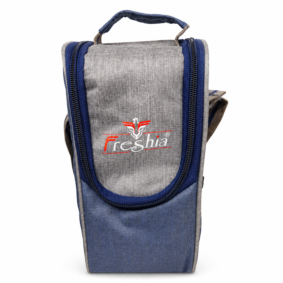Thumbnail: Freshia Stainless Steel 4-Tier Lunch Box Set, 270 Containers with Red Lids & Car