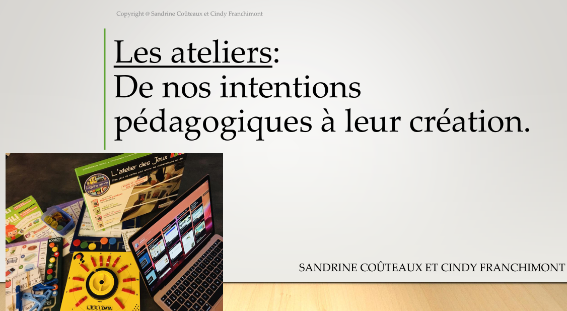 Les ateliers en classe - REPLAY Formation