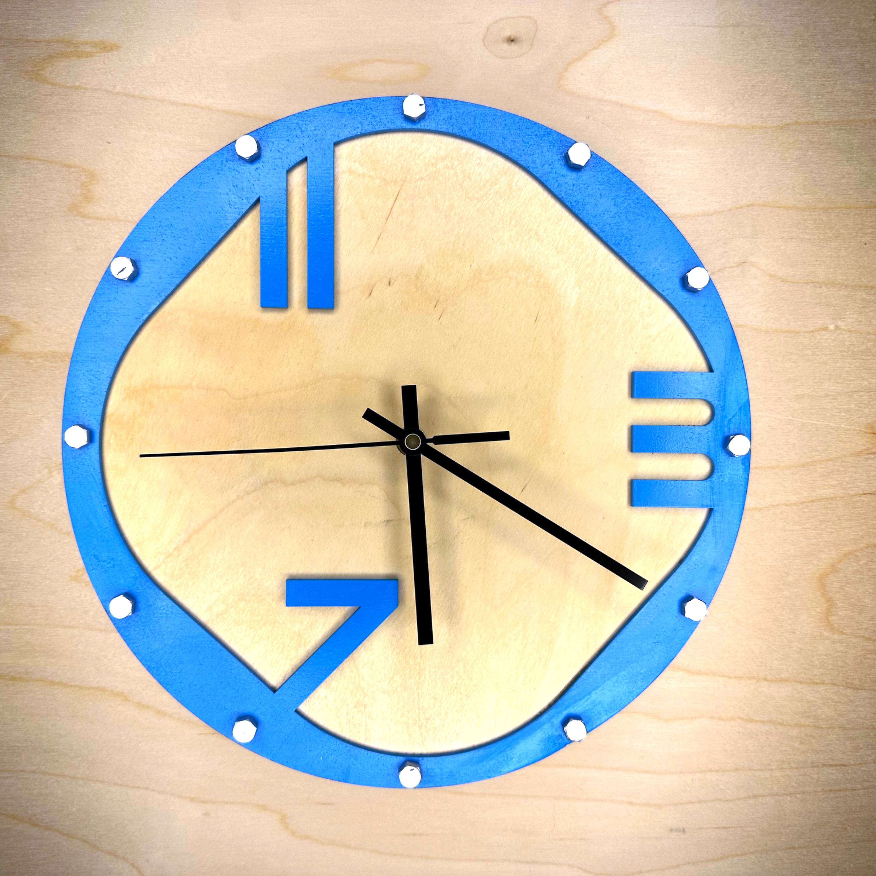 The Ocean Blue Industrial Steam Punk Clock: SOLD