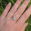 Thumbnail: rectangle ring keepsake australia with baby hair lock