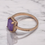 Thumbnail: detailed halo and band rectangle ring for ashes and breastmilk