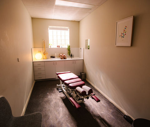 Treatment room at at The Coach & Chiropractor O'Connor