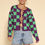 Thumbnail: Mardi Gras Checkered Tie Front Cardigans