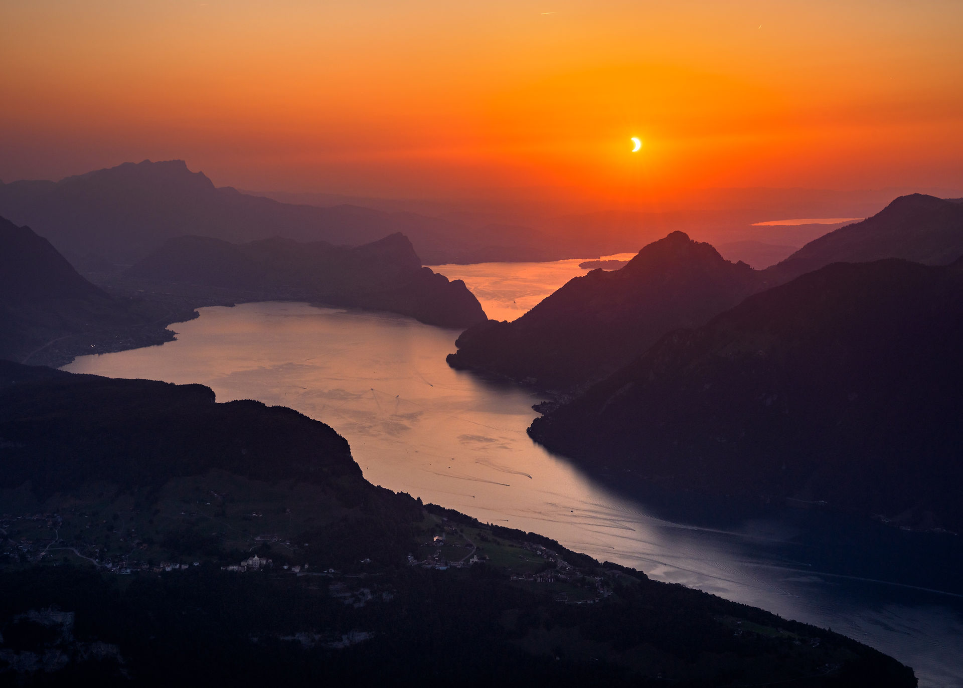 Sonnenfinsternis über der Zentralschweiz