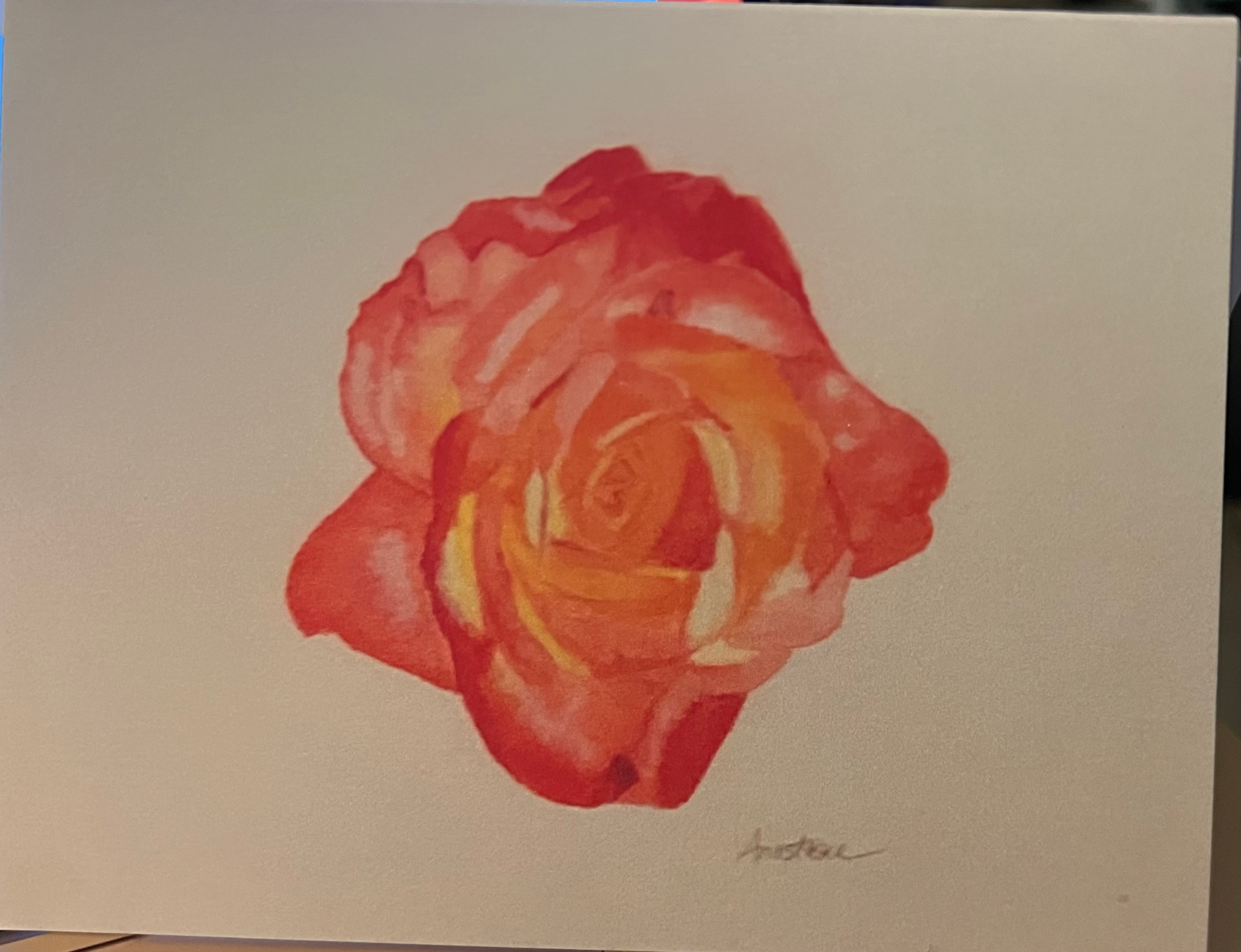 Blushing Rose Notecard