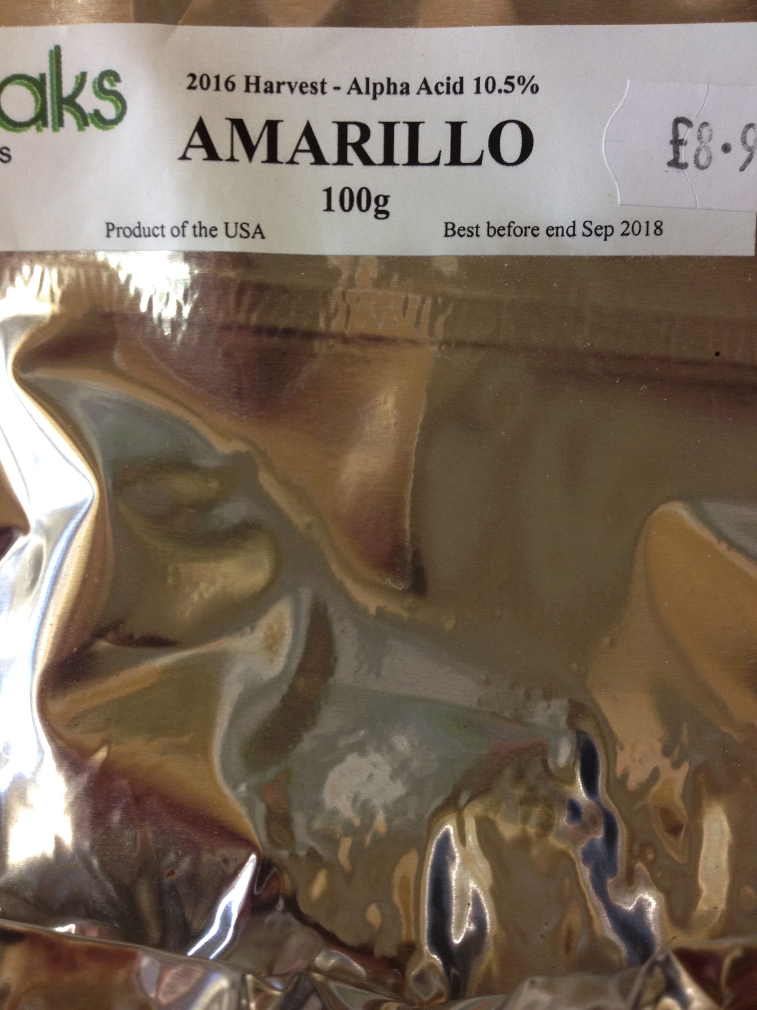 Amarillo (USA) Hops 100grams