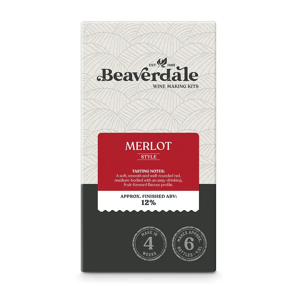 Beaverdale 6 Bottle Wine Kit - Merlot Style front view