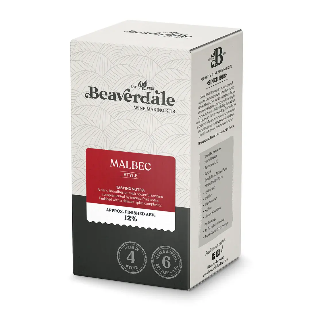 Beaverdale 6 Bottle Wine Kit - Malbec Style